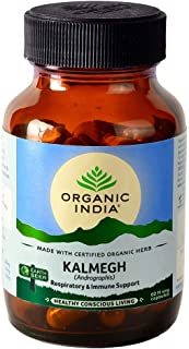 2 Pack of ORGANIC INDIA Kalmegh 60 N Veg Capsules (Pack of 1)