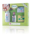 Johnson’s Baby Care Collection with Organic Cotton Bib and Baby Comb (5 Gift Items, Green)