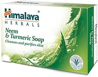 2 Pack of Himalaya Herbals Neem and Turmeric Soap, 125gm (Pack of 4)