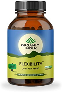 ORGANIC INDIA Flexibility Ayurvedic Capsule || Joint Pain Relief || Improves Joint Mobility || Joint Reparation || Bones & Joint Support Supplement || Joint Pain || Healthy Joints Bone - 180 Capules