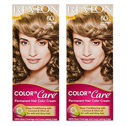 Buy 2 x REVLON COLOR N CARE PERMANENT HAIR COLOR CREAM LIGHT GOLDEN BROWN 6G online for USD 13.42 at alldesineeds
