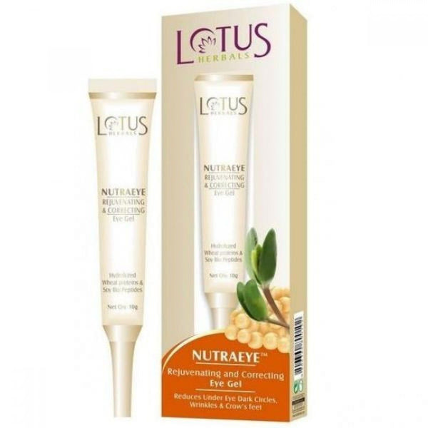 Buy Lotus Herbals Nutraeye Rejuvenating And Correcting Eye Gel, 10g online for USD 8.95 at alldesineeds