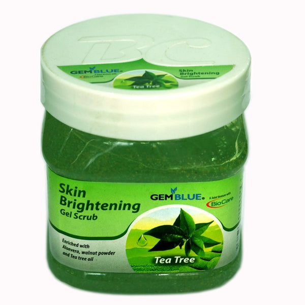 Buy BioCare GEMBLUE "TEA TREE" Skin Brightening Gel Scurb 500ml online for USD 17.8 at alldesineeds