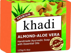 Khadi Premium Almond - Aloe Vera Soap 125 Gm. - alldesineeds