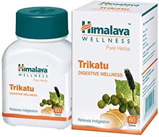 5 Pack of Himalaya Wellness Pure Herbs Trikatu Digestive Wellness - 60 Tablet