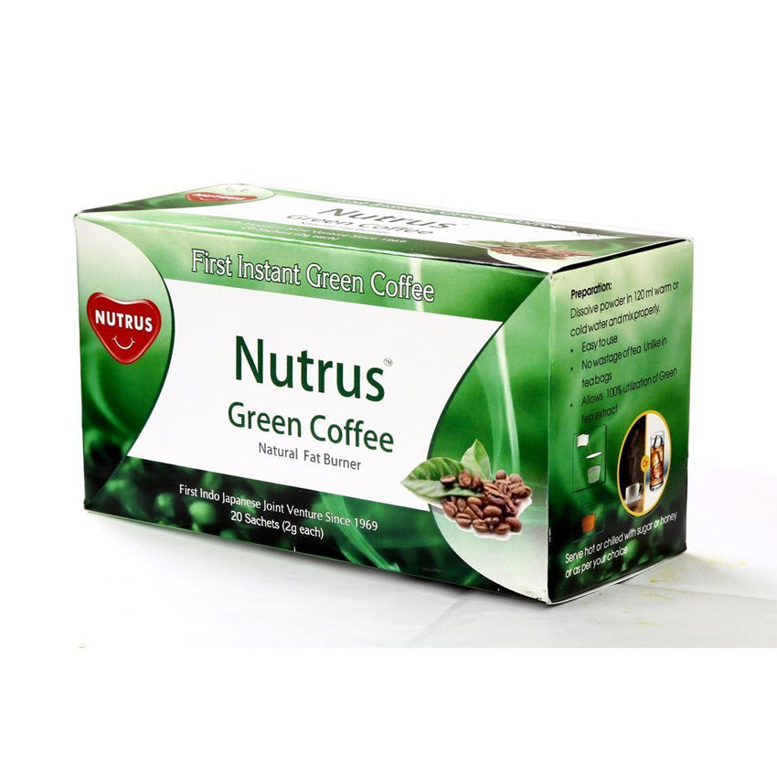 Nutrus Green Coffee Natural Fat Burner Sachets Tea Bags 20