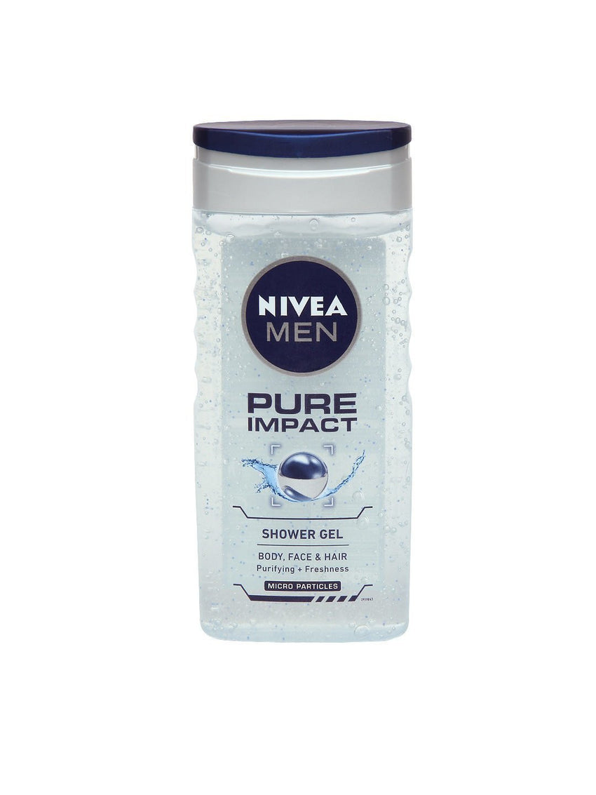 Nivea Pure Impact Shower Gel for Men, 250ml - alldesineeds