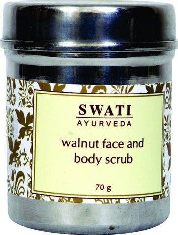 Swati Ayurveda Walnut Face And Body Scrub Paraben Free, 70g - alldesineeds