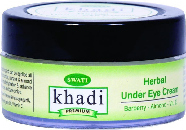 Khadi Premium Herbal Under Eye Cream Barberry - Almond - Vitamin E, 25g - alldesineeds