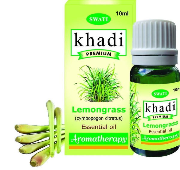 Khadi Premium Essential Oil Lemongrass (Cymbopogon Citratus) 10 Ml - alldesineeds