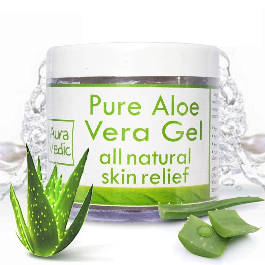 2 Pack Auravedic Pure Natural Aloe Vera Gel, 100gms each - alldesineeds