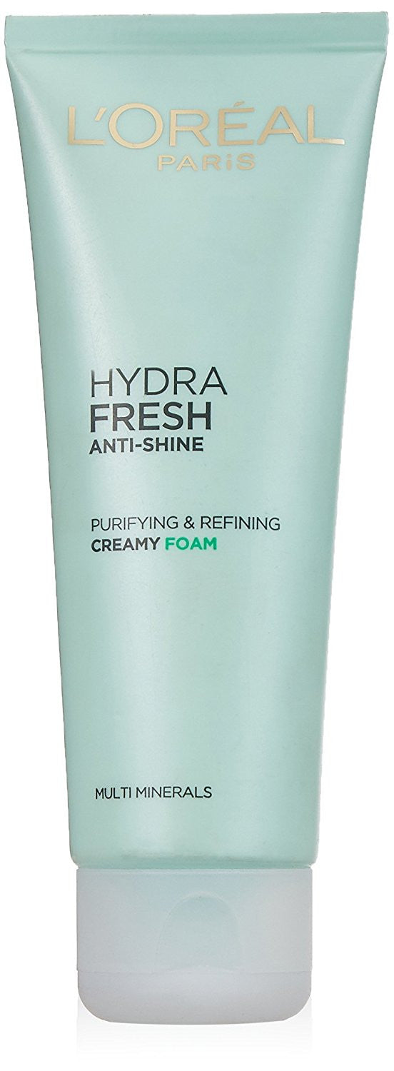 Buy L'Oreal Paris Hydra fresh Anti-Shine Purifying and Refining Creamy Foam, 100ml online for USD 12.72 at alldesineeds