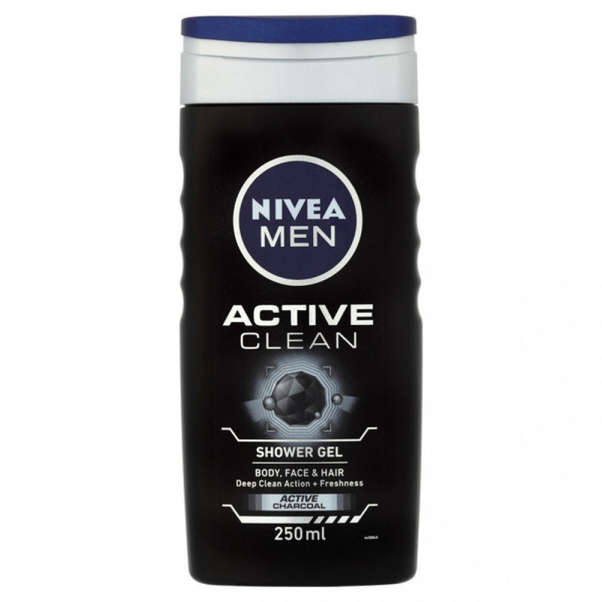 Nivea Men Active Clean Shower Gel, 250ml - alldesineeds