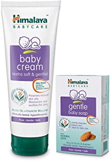 Himalaya Baby Cream 200ml with Gentle Baby Soap, 125g