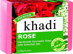 Khadi Premium Rose Soap 125 Gm - alldesineeds
