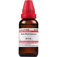 Buy 2 x Willmar Schwabe India Kali Bichromicum 30 CH (30ml) each online for USD 15.33 at alldesineeds