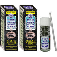 Pack of 2 Bhimseni Sachhe Moti Ka Surma (1.5g, Pack of 2)