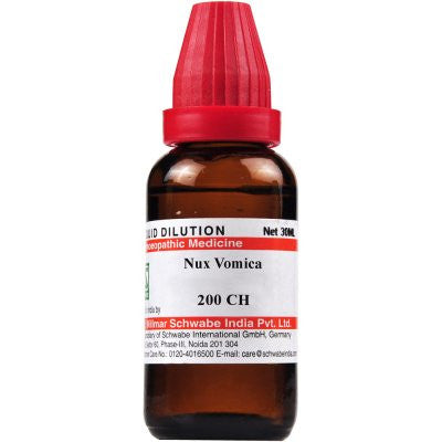 Buy 2 x Willmar Schwabe India Nux Vomica 200 CH (30ml) each online for USD 16.29 at alldesineeds