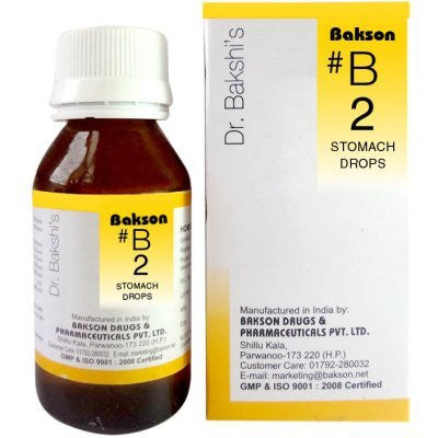 2 x Baksons B2 Stomach Drops (30ml) each - alldesineeds