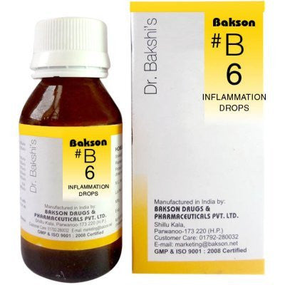 2 x Baksons B6 Inflammation Drops (30ml) each - alldesineeds