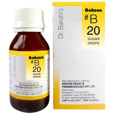 2 x Baksons B20 Sugar Drops (30ml) each - alldesineeds