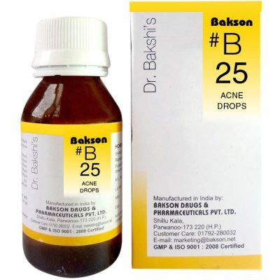 2 x Baksons B25 Acne Drops (30ml) each - alldesineeds
