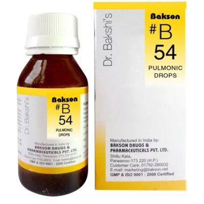 2 x Baksons B54 Pulmonic Drops (30ml) each - alldesineeds