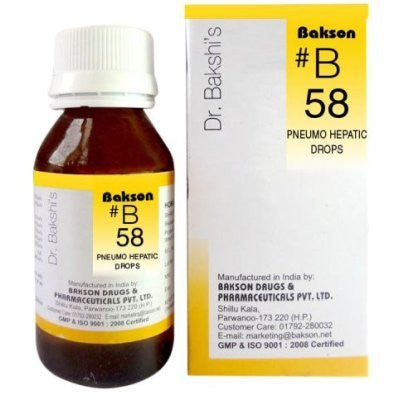 2 x Baksons B58 Pneumo Hepatic Drops (30ml) each - alldesineeds