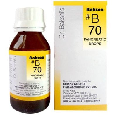 2 x Baksons B70 Pancreatic Drops (30ml) each - alldesineeds