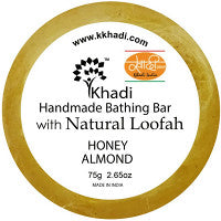 Pack of 2 Kailash Khadi Honey Almond Loofah Soap (75g)