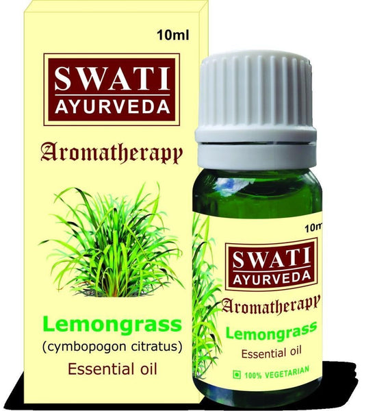 Swati Ayurveda Essential Oil Lemongrass (Cymbopogon Citratus) 10 Ml - alldesineeds
