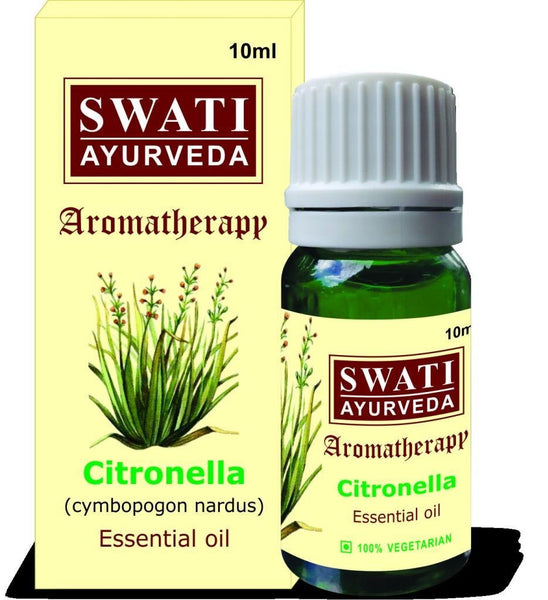 Swati Ayurveda Essential Oil Citronella (Cymbopogon Nardus) 10 Ml - alldesineeds