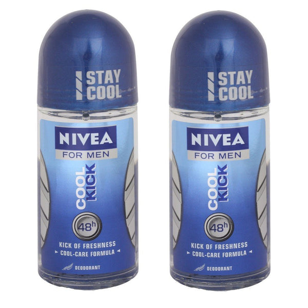 Buy Nivea Cool Kick Roll On For Men, 50ml (Pack of 2) online for USD 10.05 at alldesineeds