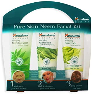2 Pack of Himalaya Pure Skin Neem Facial Kit (Facewash 50ml, Scrub 50g & Face Pack 50g)