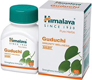 5 Pack of Himalaya Wellness Pure Herbs Guduchi Immunity Wellness |GILOY |Strengthens immunity| - 60 Tablet
