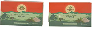2 Pack of Organic India Natural Sweetener Stevia, 25N sachets (Pack of 2)