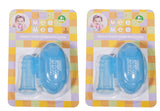 Mee Mee Finger Brush with Storage Case (Pack of 2, Blue)