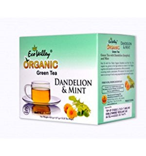 Organic Green Tea W/ Dandelion & Mint - 30 TBs- Eco Valley