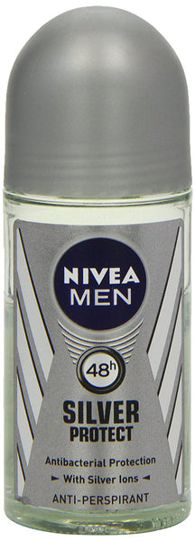 Buy Nivea 50ml For Men Silver Protect Antibacterial Protection Anti-perspirant Deodorant online for USD 11.49 at alldesineeds
