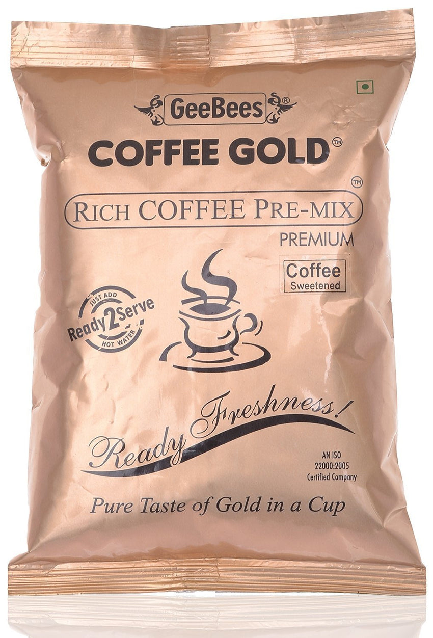 GeeBees Coffee Gold Instant Premix Coffee Sweetened, 500 g - alldesineeds