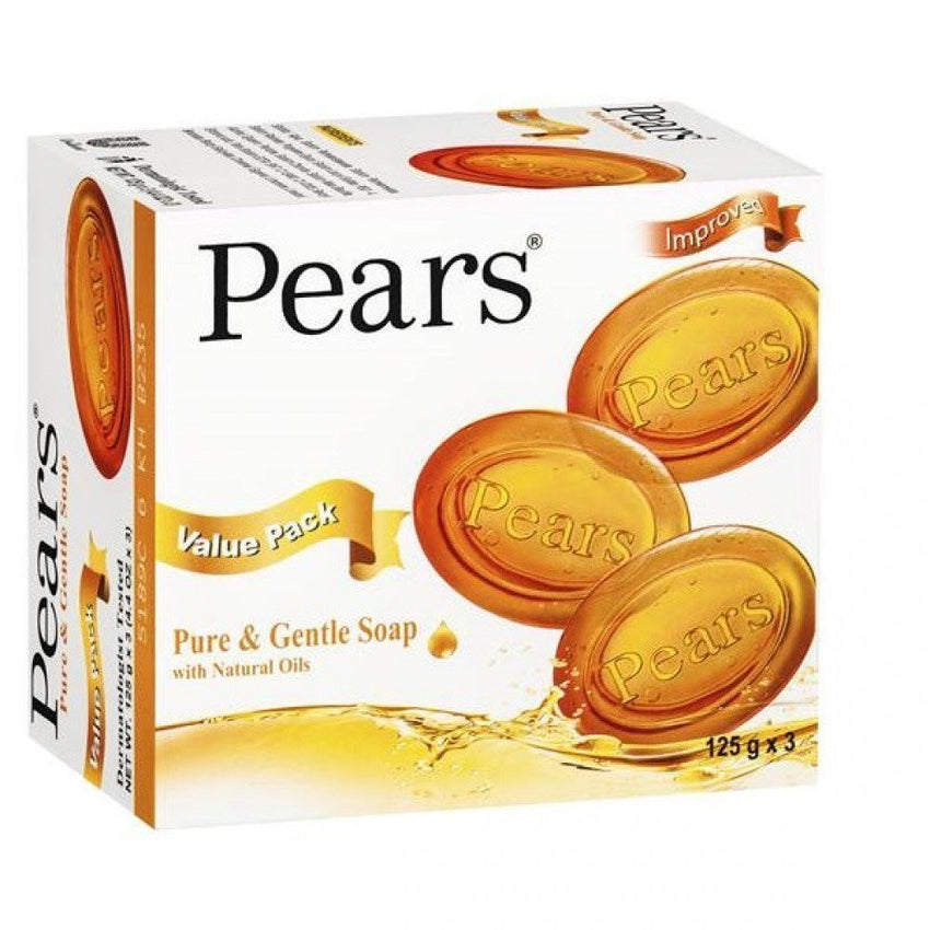 3 x Pears Pure & Gentle Soap Bar 125gms each - alldesineeds