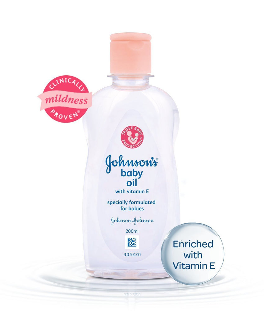 Johnson's Baby Oil with Vitamin E (200ml) - alldesineeds