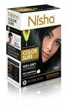 4 Pack Nisha Color Sure Hair Color (80gms each, natural-black) - alldesineeds