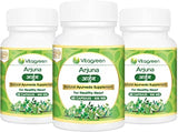 VitaGreen Arjuna for Cholesterol, Healthy Heart fitness and Blood Pressure, 500 mg, 180 Capsules (Pack of 3)