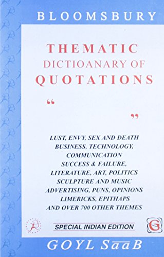 Thematic Dictionary Of Quotations