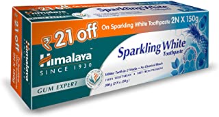 2 Pack of Himalaya Herbals Sparkling White Toothpaste - 150 g (Pack of 2)