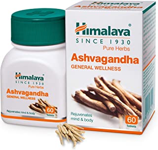 5 Pack of Himalaya Ashwagandha General Wellness |Rejuvenates mind & body | Tablets - 60 Count