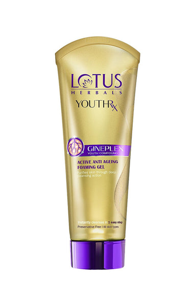 Buy Lotus Herbals YouthRx Active Anti Ageing Foaming Gel, 100g online for USD 9.99 at alldesineeds