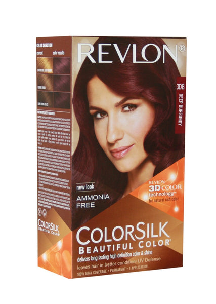 Buy 2 Pack Revlon Colorsilk Hair Color With 3D Color Technology 3Db (Deep Burgundy) online for USD 17.85 at alldesineeds