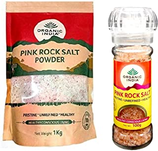 2 Pack of ORGANIC INDIA Rock Salt (Salt with Crusher)